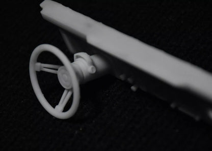 Tamiya 1/10 Jeep Wrangler YJ to CJ7 Conversion – Dashboard with Steering Wheel – Custom Resin Part (by Bolim RC Customs)