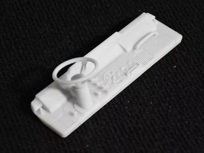 Tamiya 1/10 Jeep Wrangler YJ to CJ7 Conversion – Dashboard with Steering Wheel – Custom Resin Part (by Bolim RC Customs)