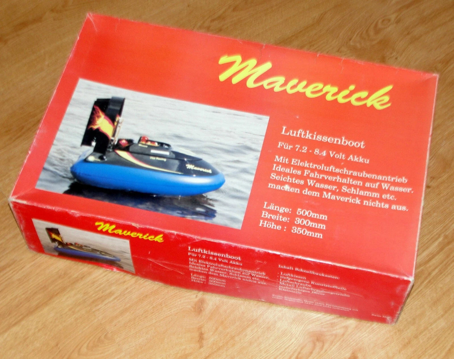Vintage MAVERICK RC Electric Powered HOVERCRAFT KIT – Swiss Made Luftkissenboot – NIB