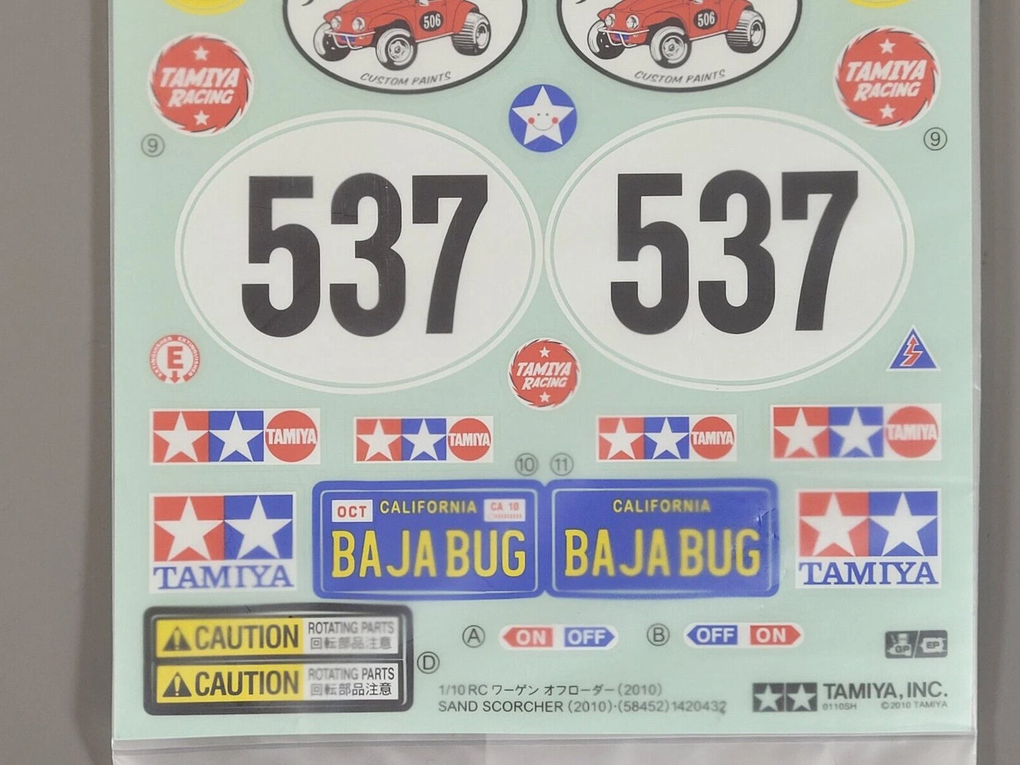 Tamiya Sand Scorcher 2010 Decal Set – Genuine Tamiya 58452 – New from NIB Kit