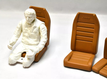 Seats Set (FRONT & REAR) for Tamiya CC-01 Jeep Wrangler YJ 1/10 Body – Custom Resin Part (by Bolim RC Customs)