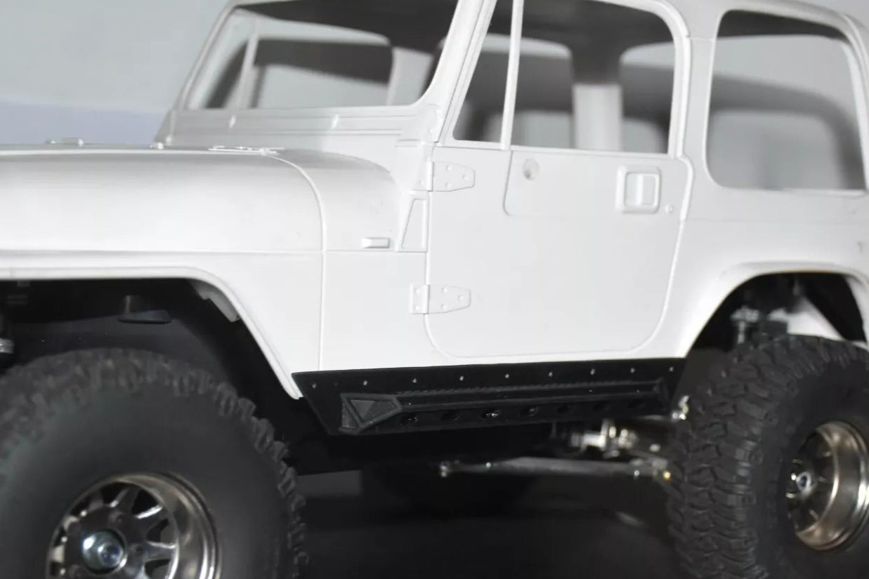Side Bars / Side Steps (Pair) (Type 4) – Tamiya CC-01/CR-01 Jeep Wrangler YJ 1/10 Body – Custom Resin Part (by Bolim RC Customs)