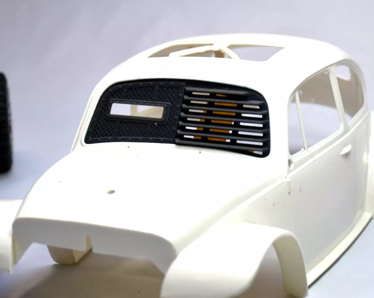 Tamiya Sand Scorcher & Blitzer Beetle 1/10 Front window (metal simulation mad max style) – Custom Resin Part (by Bolim RC Customs)