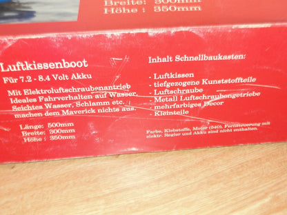 Vintage MAVERICK RC Electric Powered HOVERCRAFT KIT – Swiss Made Luftkissenboot – NIB