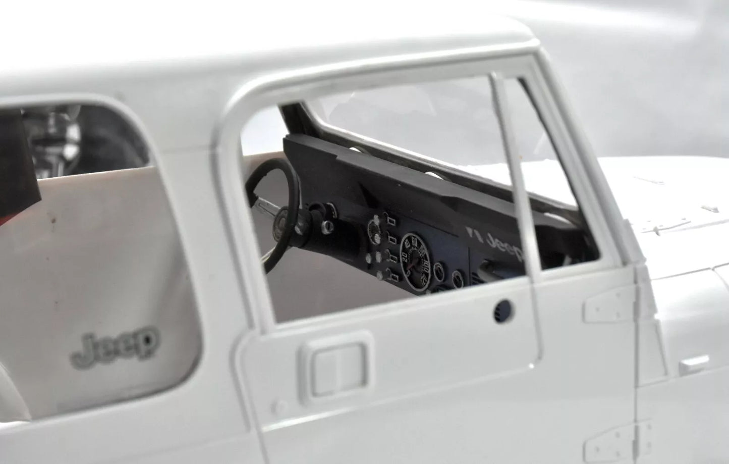 Tamiya 1/10 Jeep Wrangler YJ to CJ7 Conversion – Dashboard with Steering Wheel – Custom Resin Part (by Bolim RC Customs)