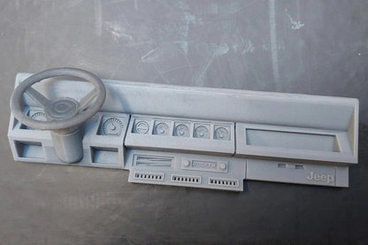 Tamiya WRANGLER 1/10 Dashboard with Steering Wheel – Custom Resin Part (by Bolim RC Customs)