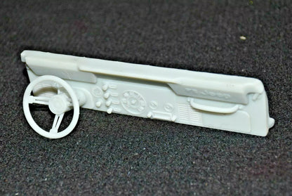 Tamiya 1/10 Jeep Wrangler YJ to CJ7 Conversion – Dashboard with Steering Wheel – Custom Resin Part (by Bolim RC Customs)