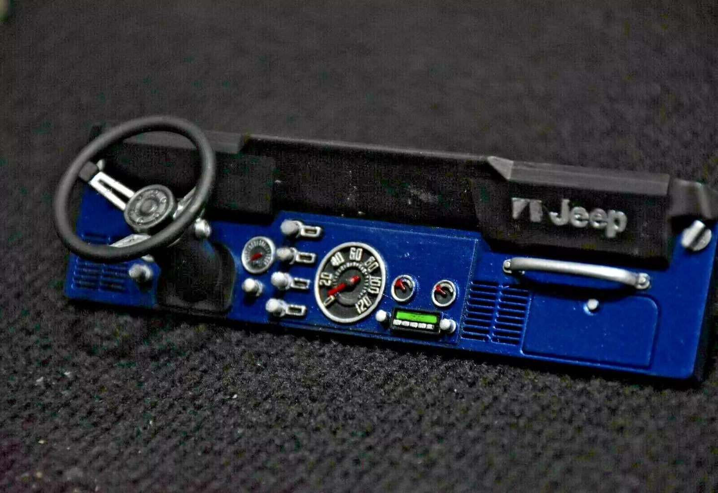 Tamiya 1/10 Jeep Wrangler YJ to CJ7 Conversion – Dashboard with Steering Wheel – Custom Resin Part (by Bolim RC Customs)