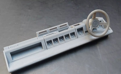 Tamiya WRANGLER 1/10 Dashboard with Steering Wheel – Custom Resin Part (by Bolim RC Customs)